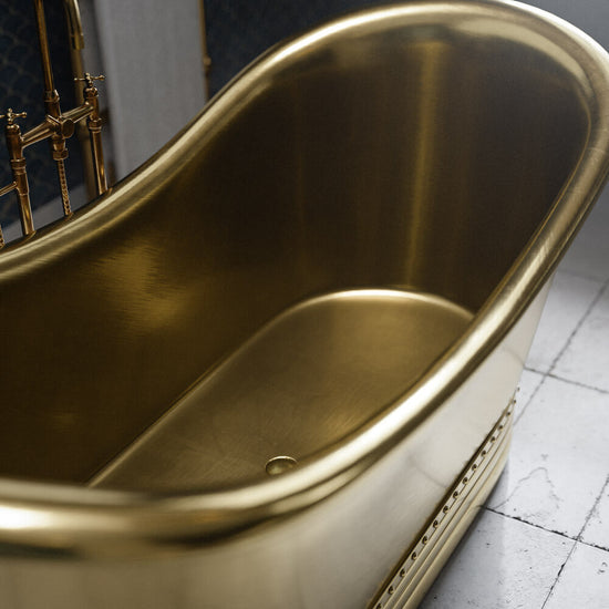 Vasca da bagno freestanding a immersione nero opaco e rame - Doppia finitura