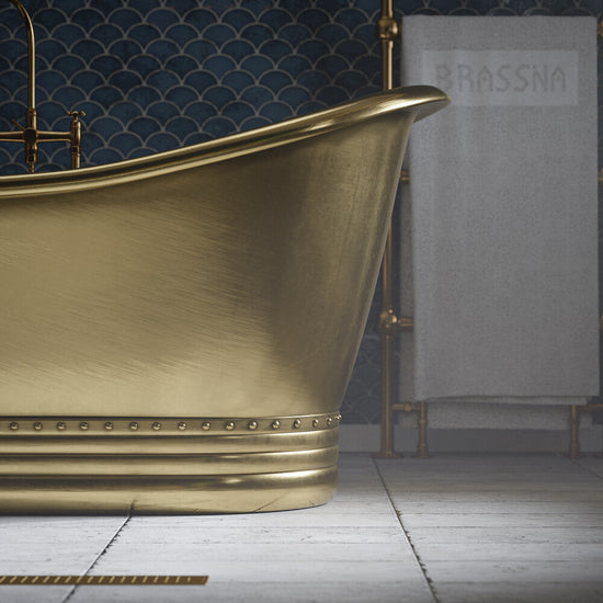 Vasca da bagno freestanding a immersione nero opaco e rame - Doppia finitura