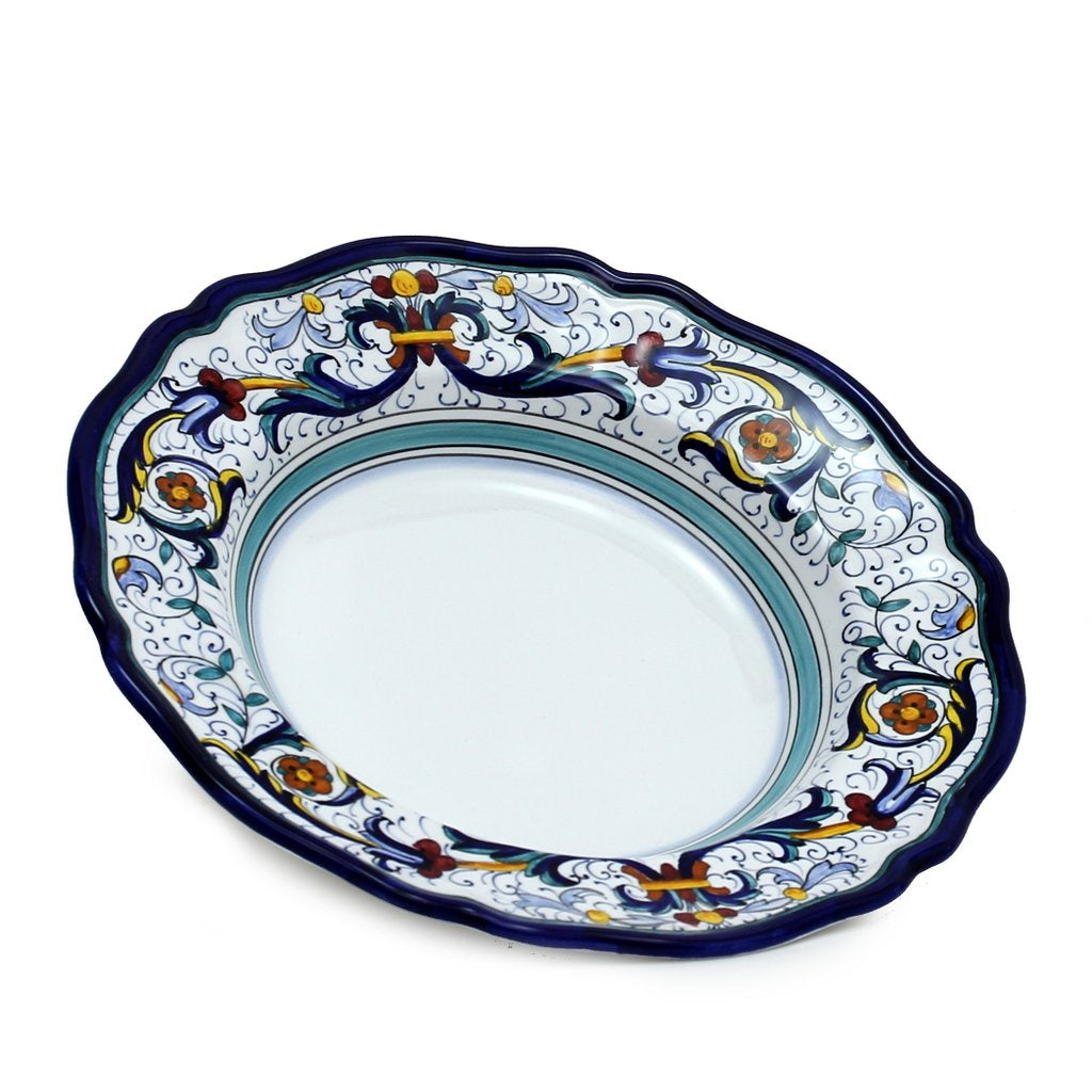 VECCHIA DERUTA : Assiette creuse à bord festonné pour pâtes/soupe