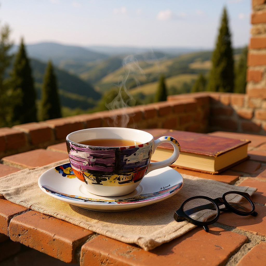 MODERNA : Tasse à café/thé et soucoupe - Design Crisalide par L. Centinaro