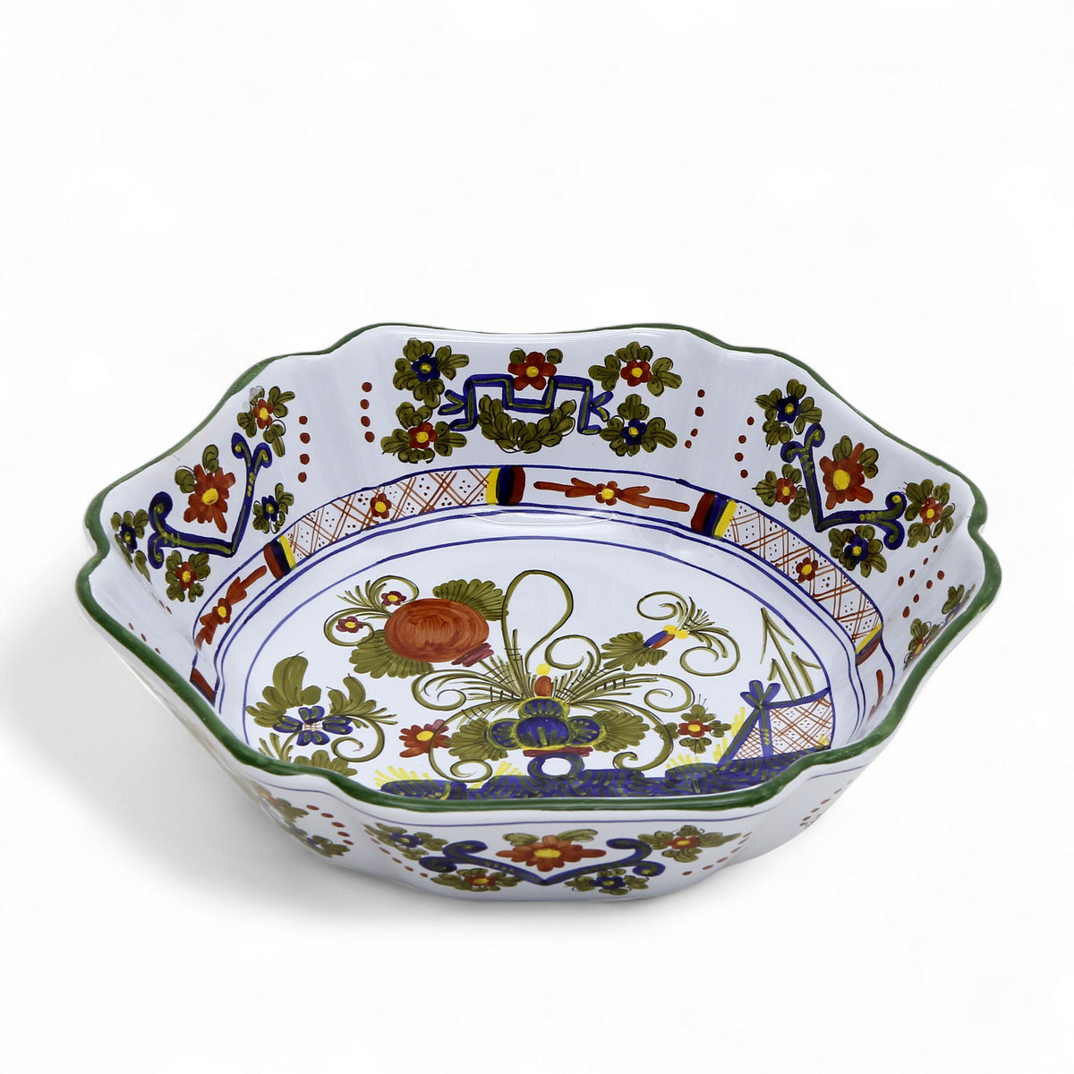 FAENZA-CARNATION: Large Serving salad pasta bowl