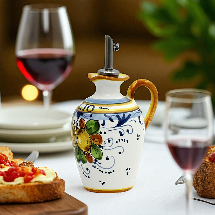 LIMONCINI: Small Olive Oil Bottle Dispenser with handle