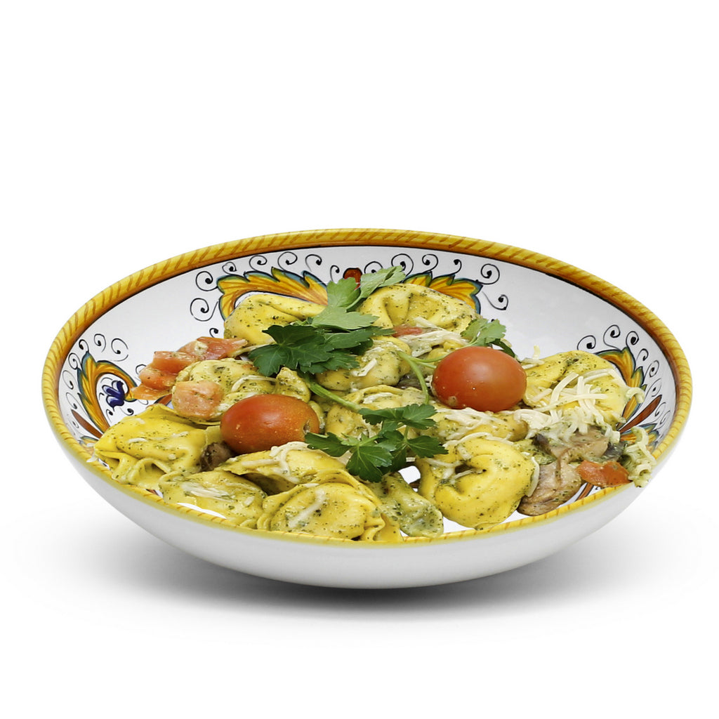 RAFFAELLESCO-PERUGINO : Assiette creuse ronde à bords larges pour risotto/pâtes/cioppino