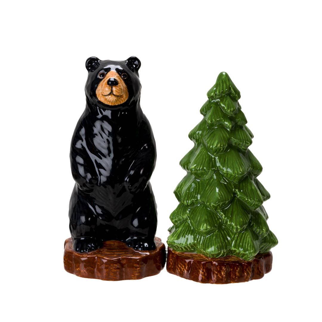 Bear Necessities – Black Bear Ceramic Salt & Pepper Shaker Set