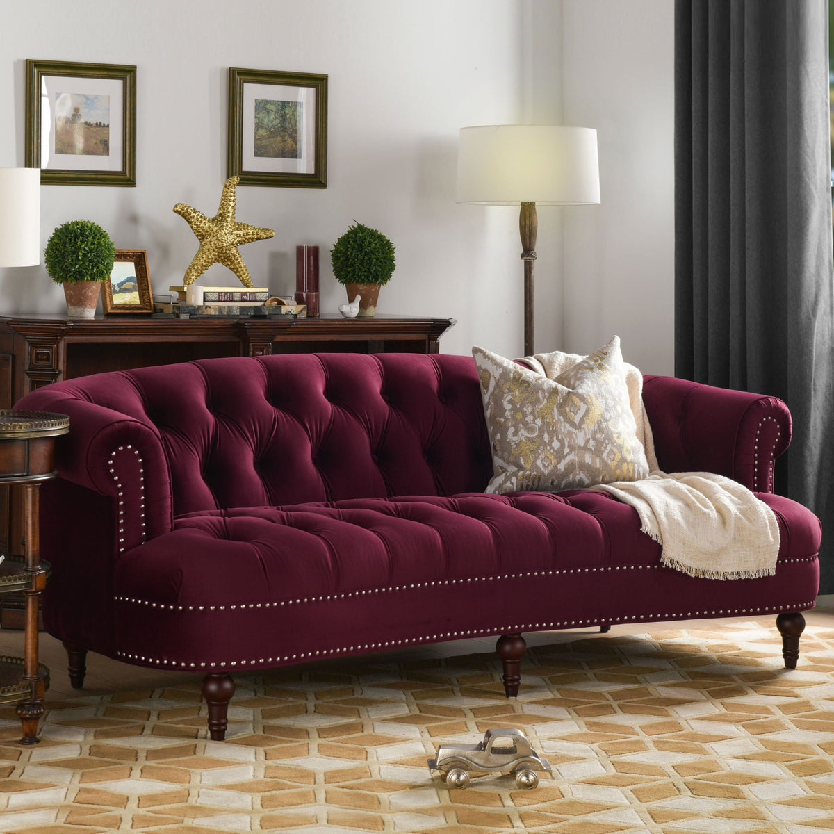 La Rosa - Divano Chesterfield vittoriano capitonné