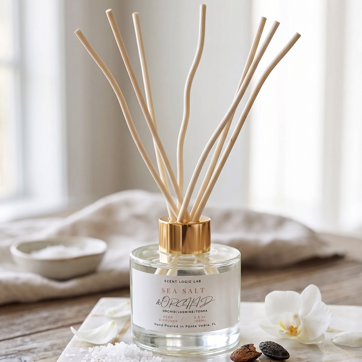 Sea Salt & Orchid Reed Diffuser | 100ml & 200ml