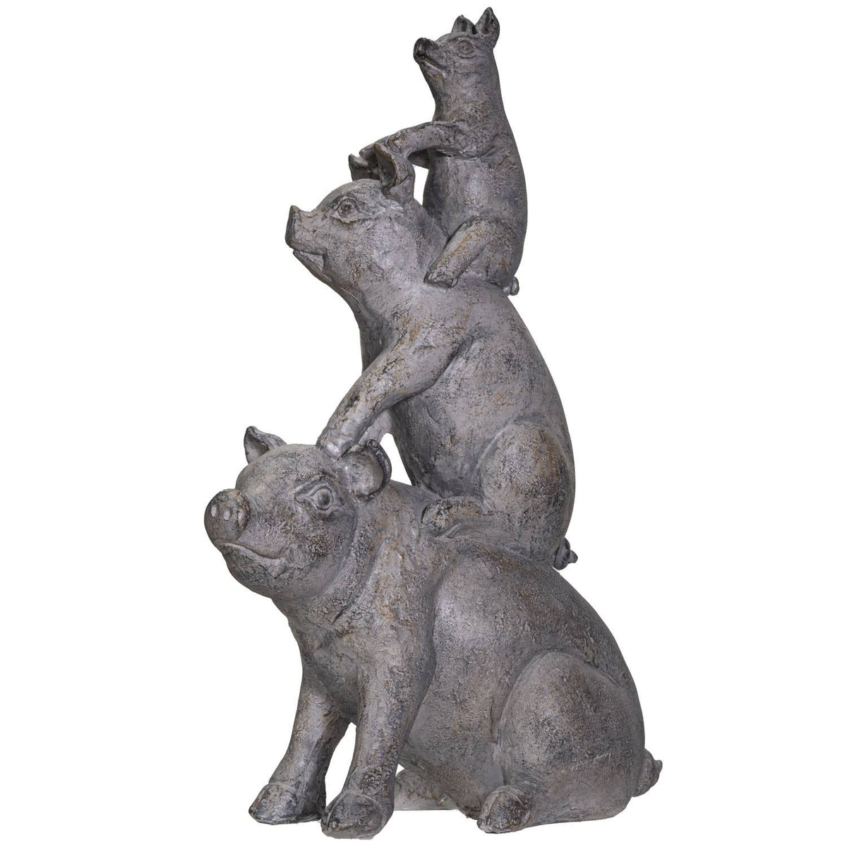 This Little Piggy – Whimsical Stacked Farmhouse Pig Figurine