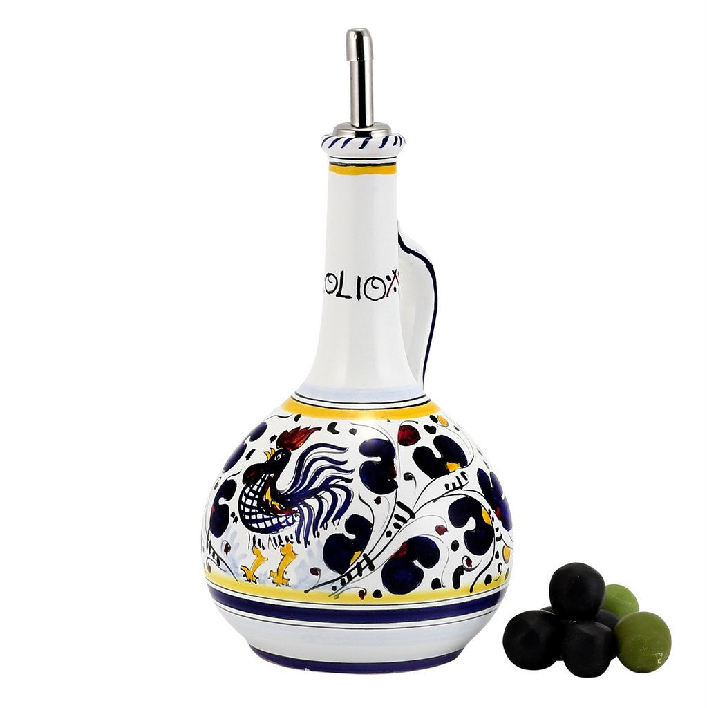 ORVIETO BLUE ROOSTER: Olive Oil Bottle Dispenser Deluxe