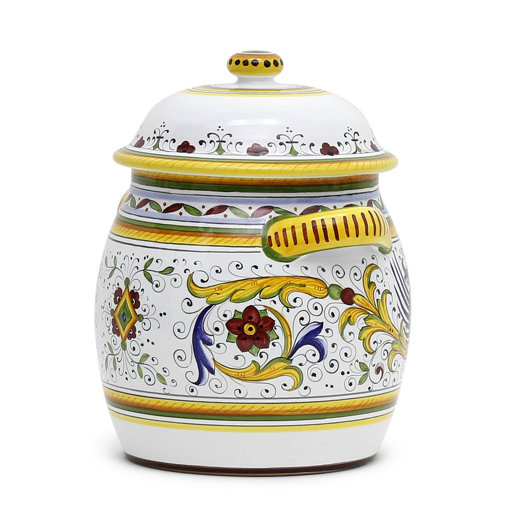 RAFFAELLESCO DELUXE: Traditional Deruta Biscotti Jar