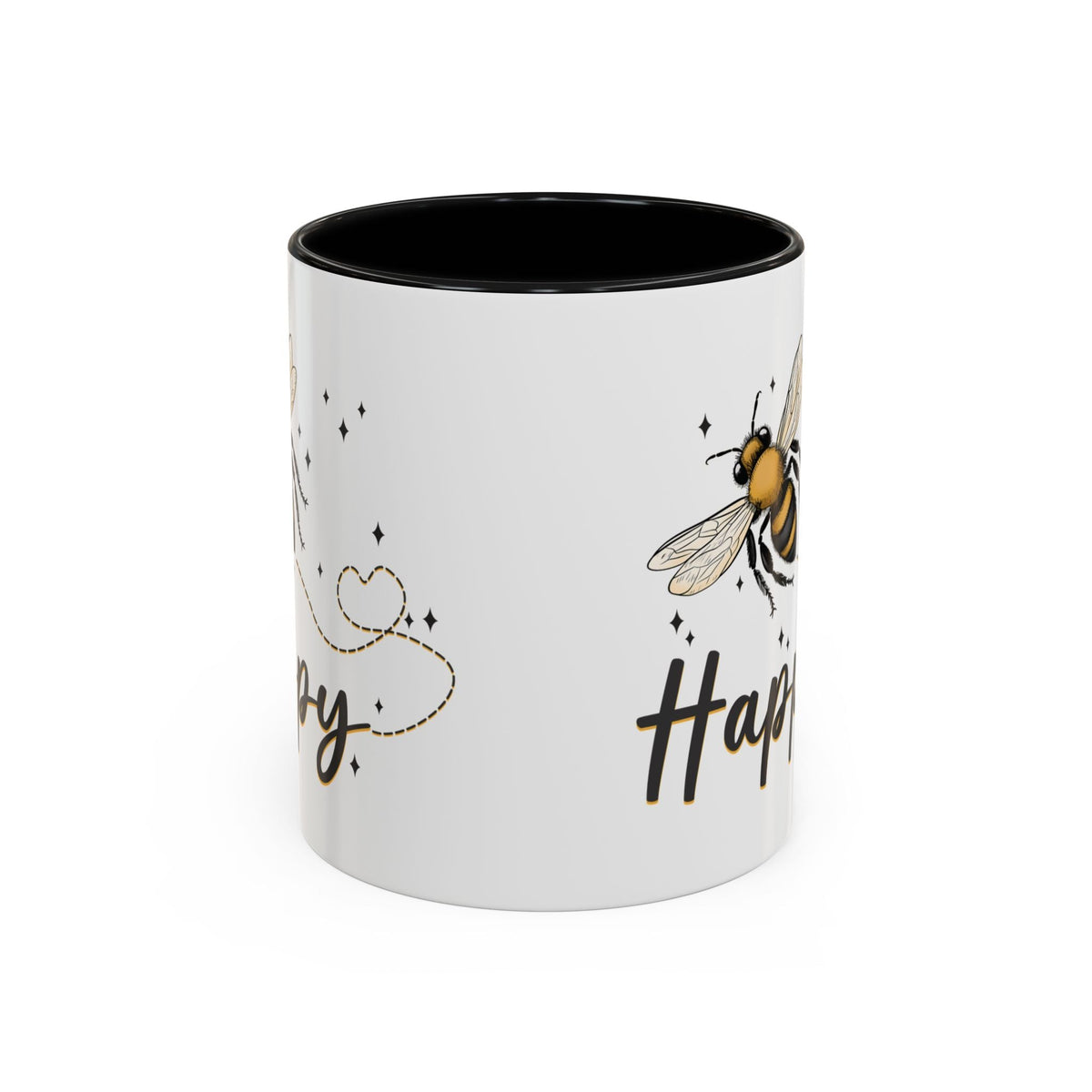 Mug en céramique abeille fantaisie « Bee Happy » - Mug à café style cottage
