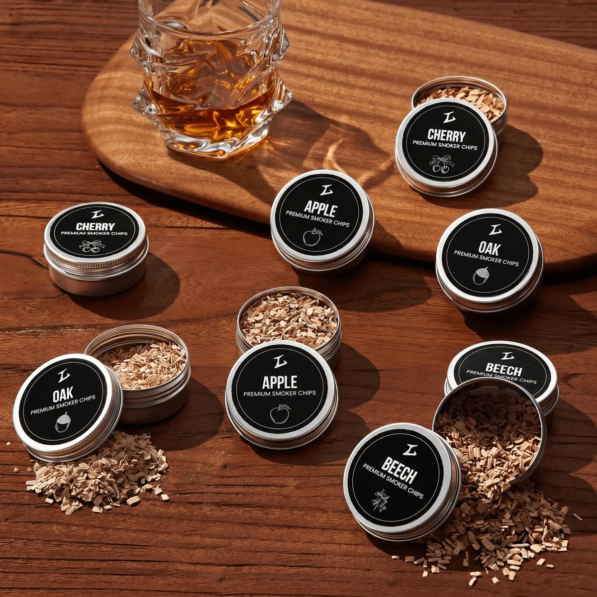 Kit de fumage Tsuki pour whisky et cocktail (ensemble Storm)
