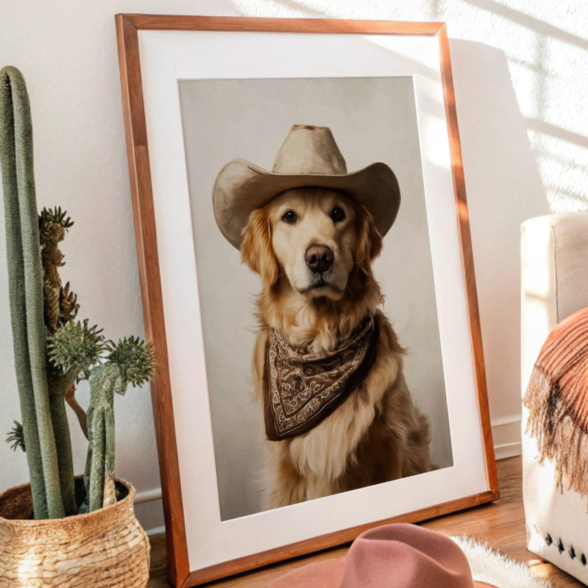 L'audace posizione di un cowboy canino