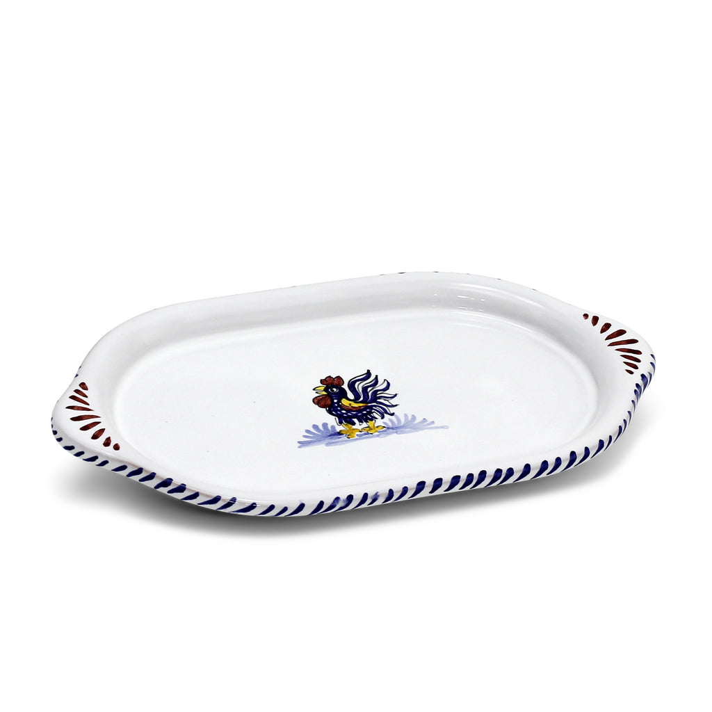 COQ BLEU D'ORVIETO : Petit plateau ovale/oblong