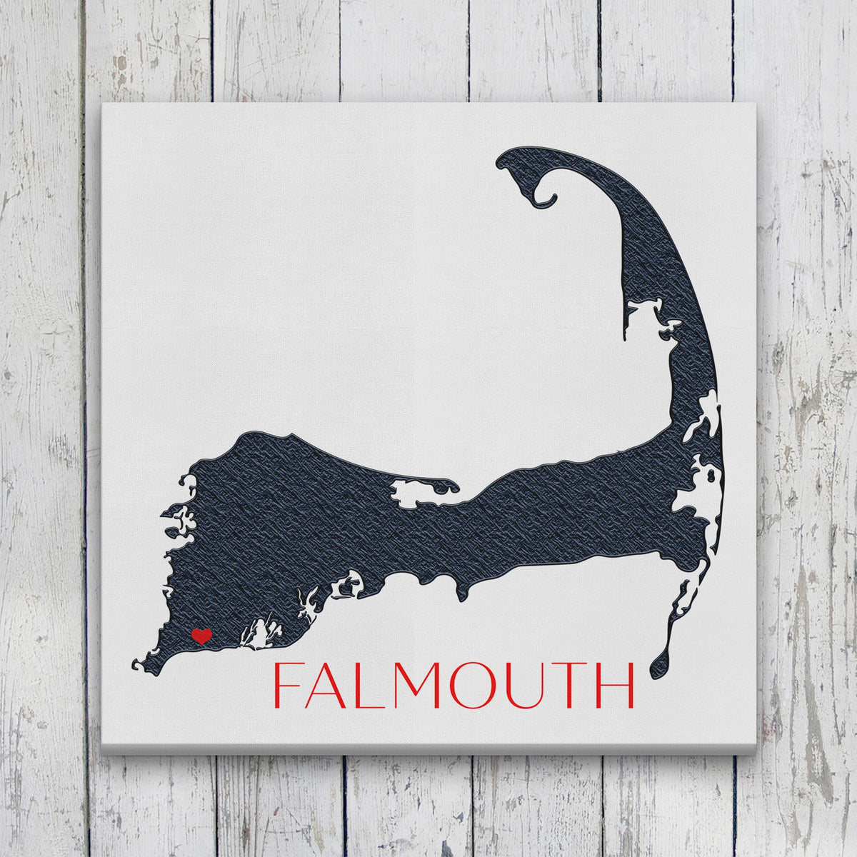 Décoration murale silhouette personnalisable sur toile Cape Cod