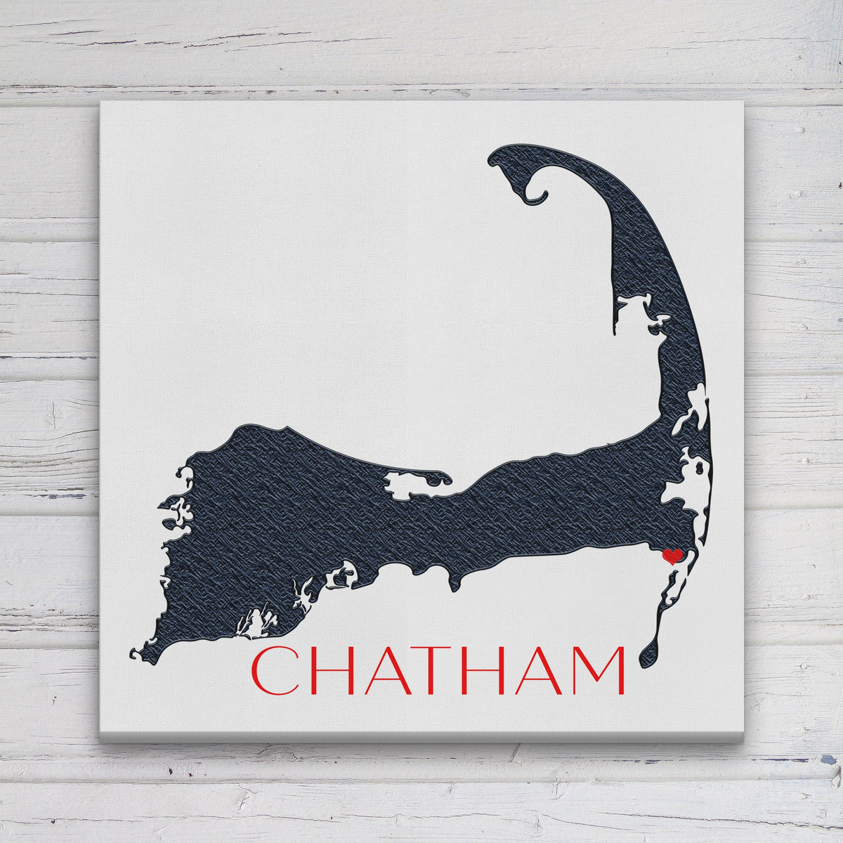 Décoration murale silhouette personnalisable sur toile Cape Cod