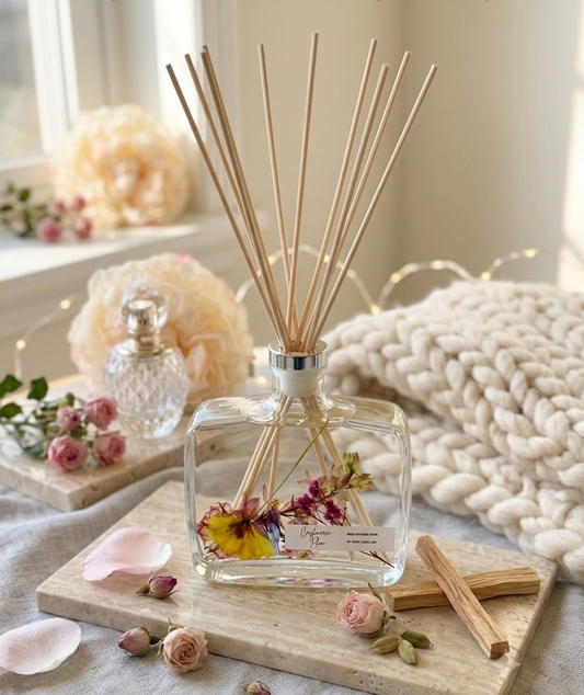 Diffuseur à roseaux botanique fait main 355 ml - Décoration d'aromathérapie de qualité supérieure