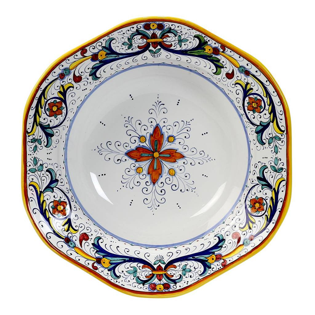 RICCO DERUTA DELUXE: Hexagonal Lg Salad Pasta Bowl