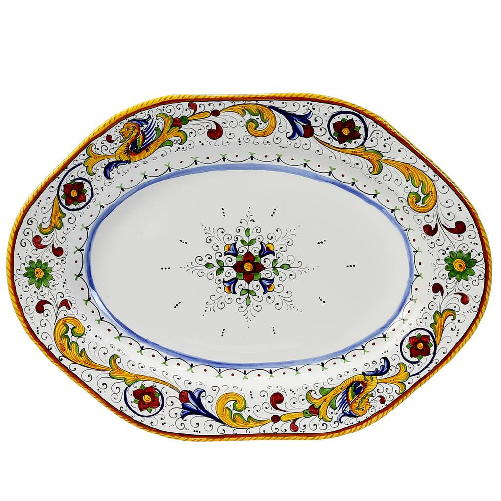 RAFFAELLESCO DELUXE: Piatto Ovale Esagonale Extra Large