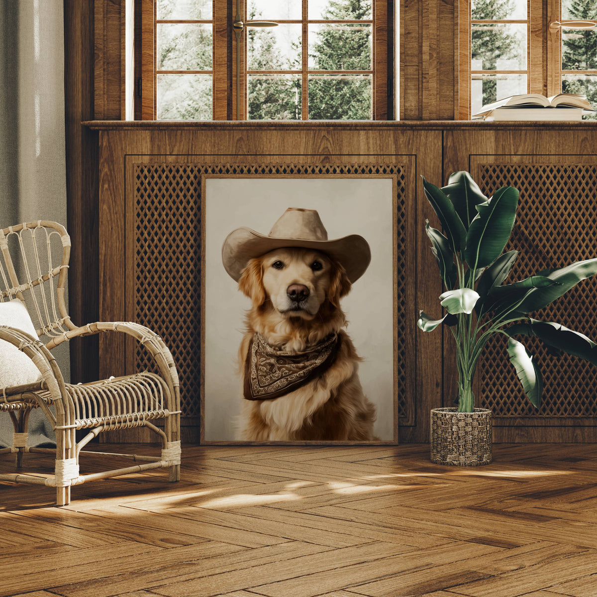 L'audace posizione di un cowboy canino
