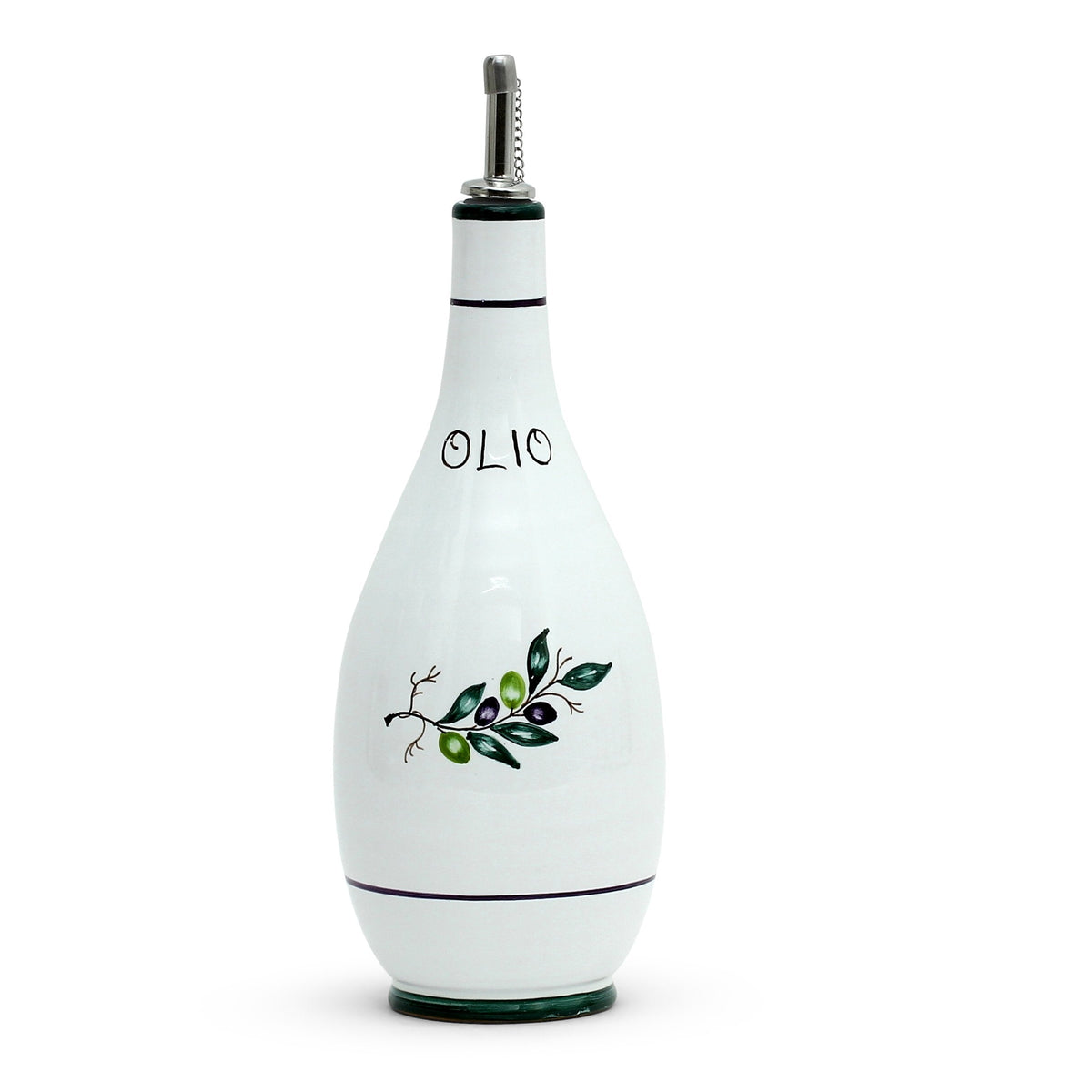 OLIVA: Olive Oil Bottle Dispenser with Metal Capped Pourer