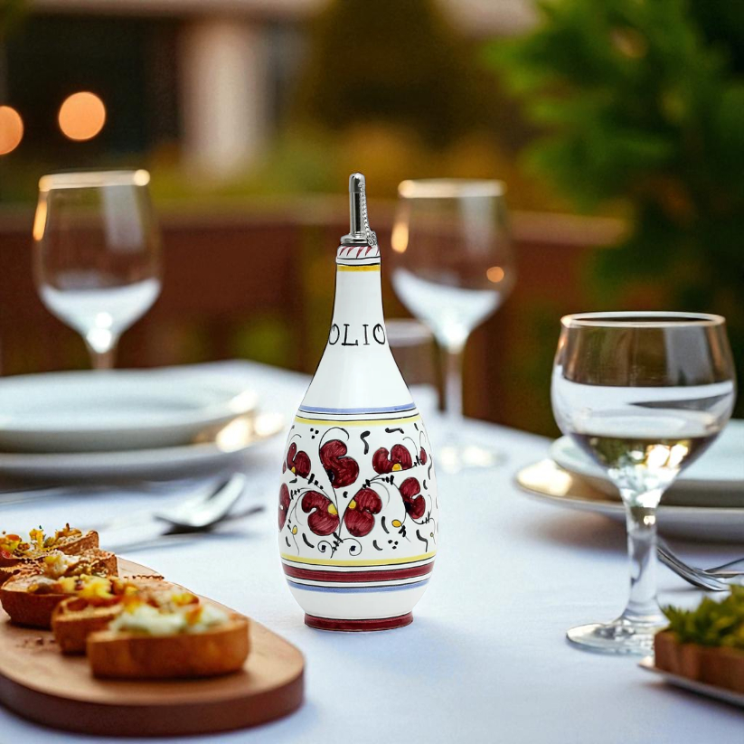 COQ ROUGE D'ORVIETO : Huile d'olive en bouteille fine avec verseur