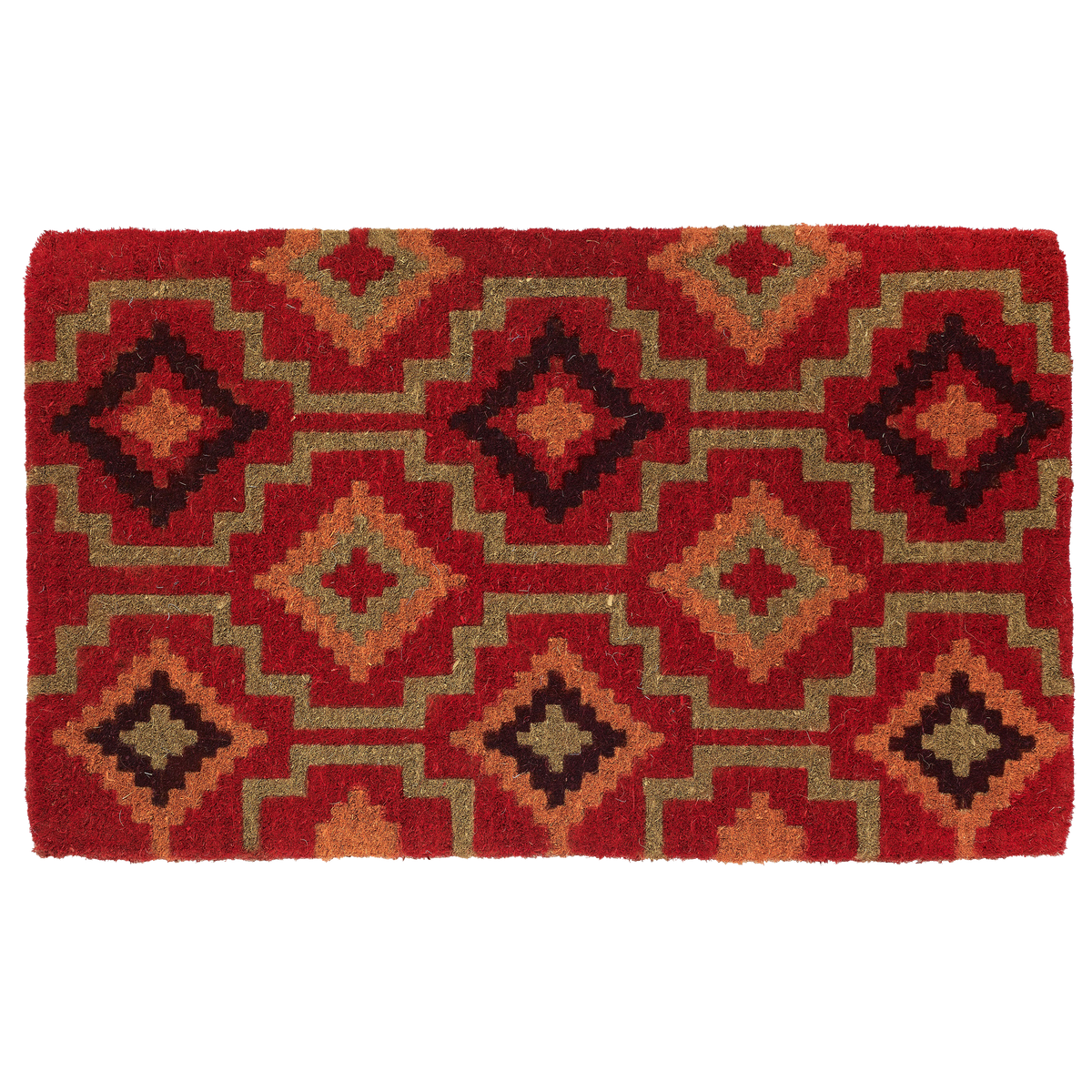 Zerbino in fibra di cocco Lhasa Kilim - Rosso