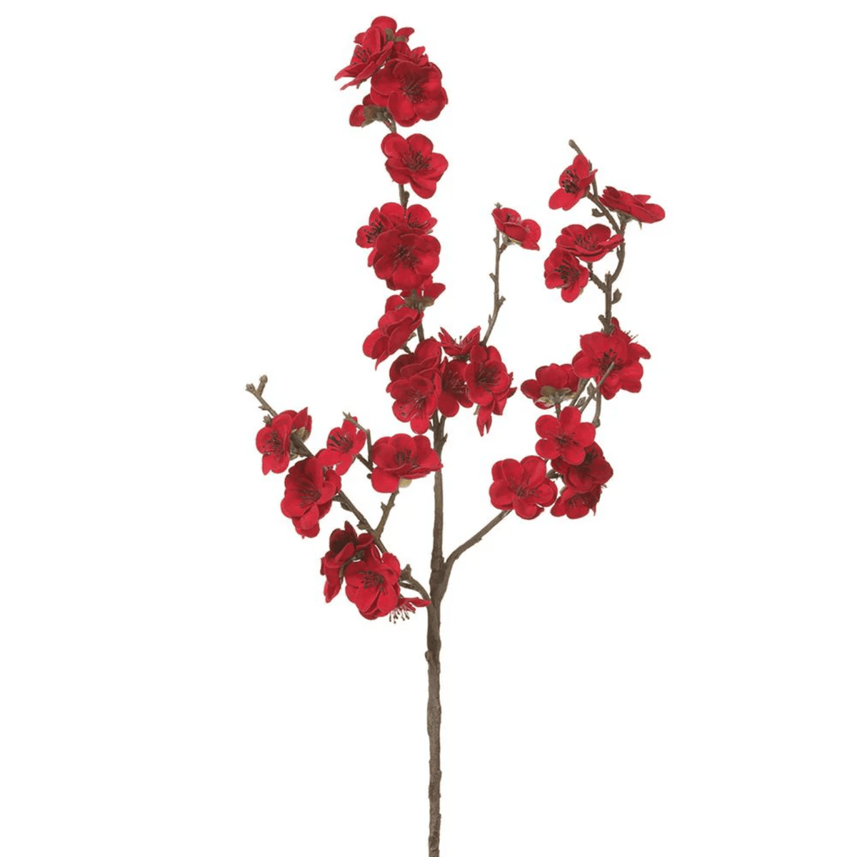 18" Red Velvet Plum Blossom Spray