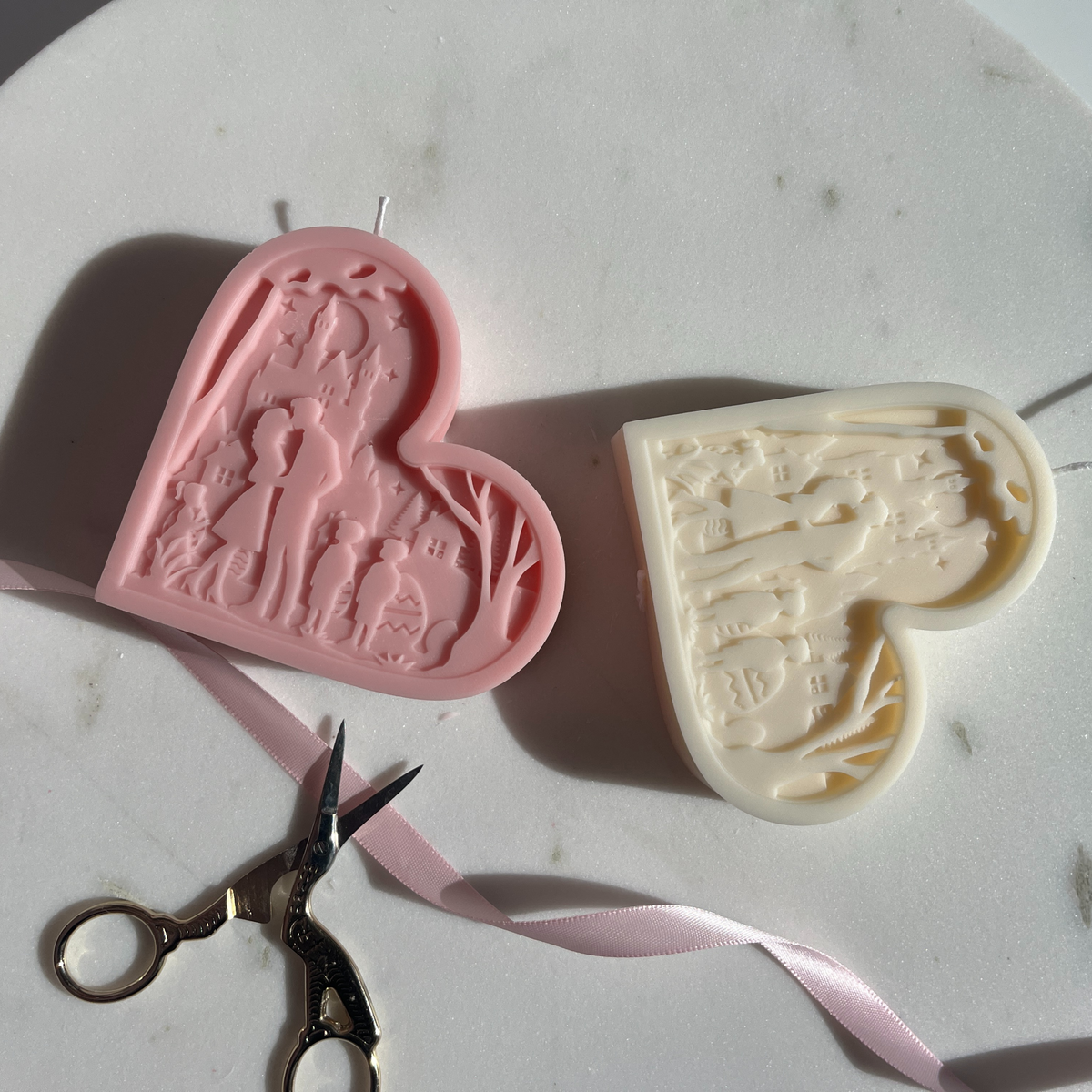 Bougie silhouette de couple, bougie cadeau pour la Saint-Valentin