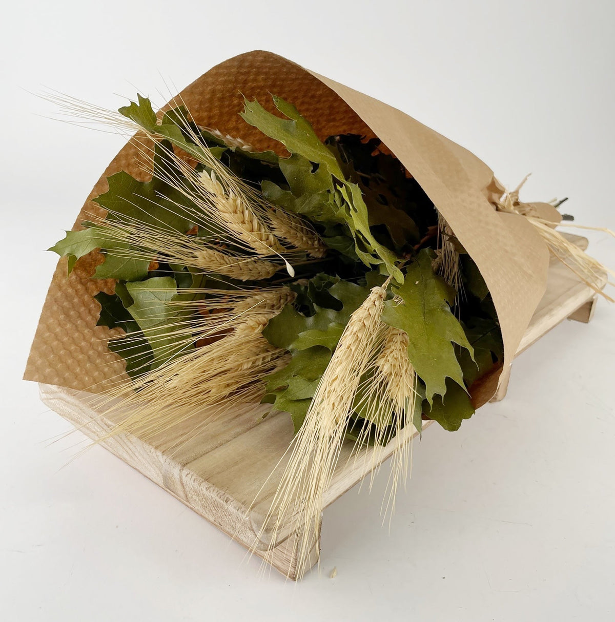 Green Oak & Wheat Bouquet
