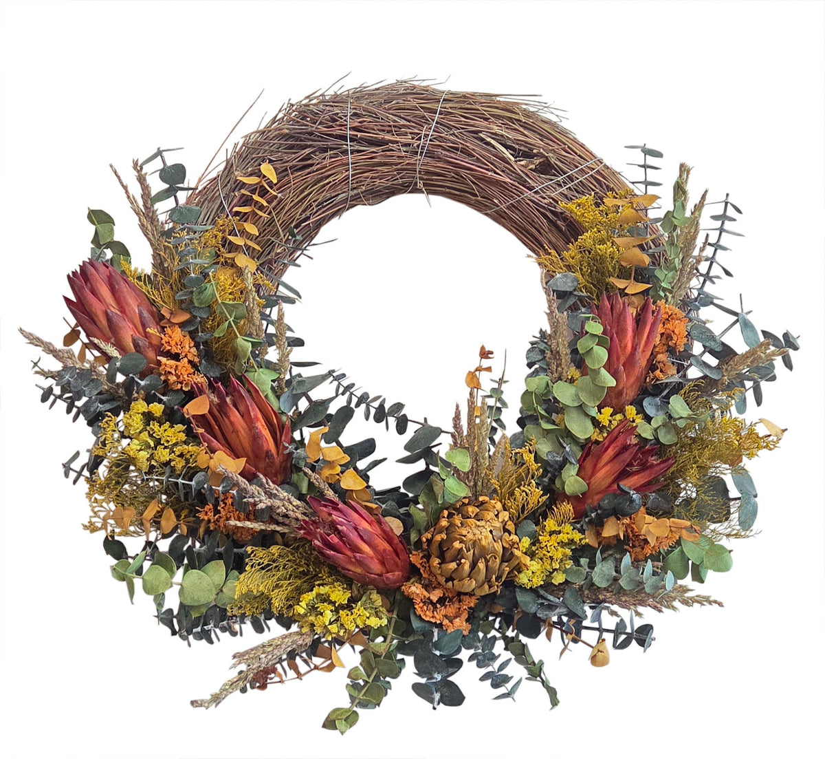 Demi-couronne d'artichauts floraux
