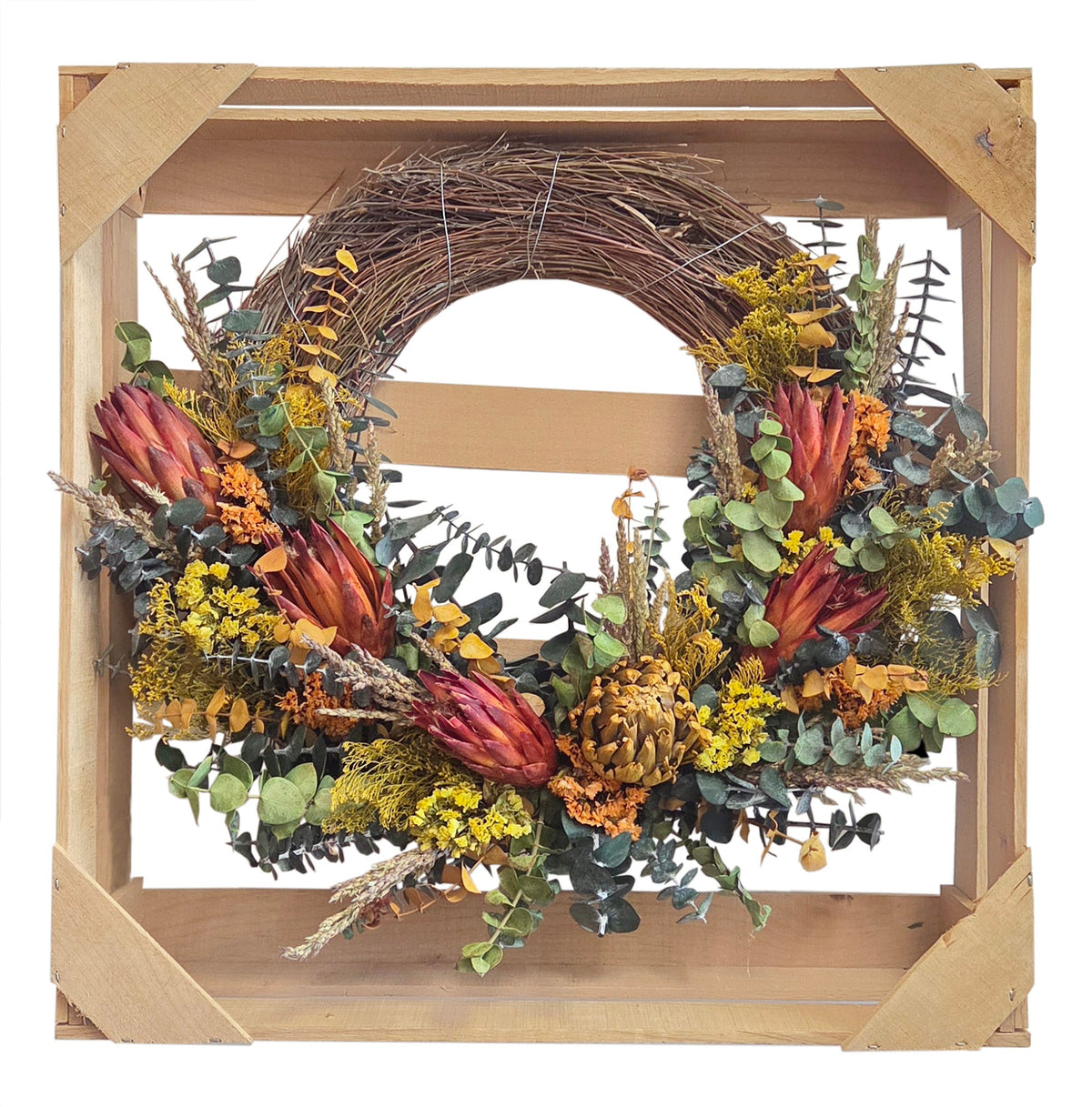 Demi-couronne d'artichauts floraux
