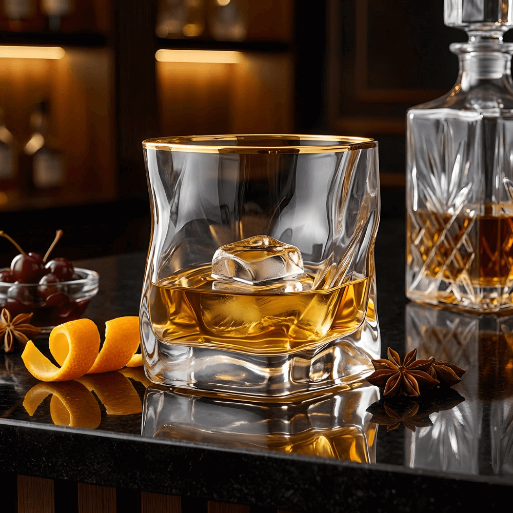 Bicchiere da whisky in cristallo giapponese Gold Hoshi