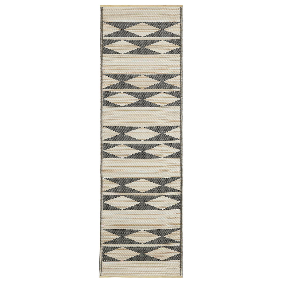 Cairo - Natural & Black Geometric Outdoor Rug for Patio