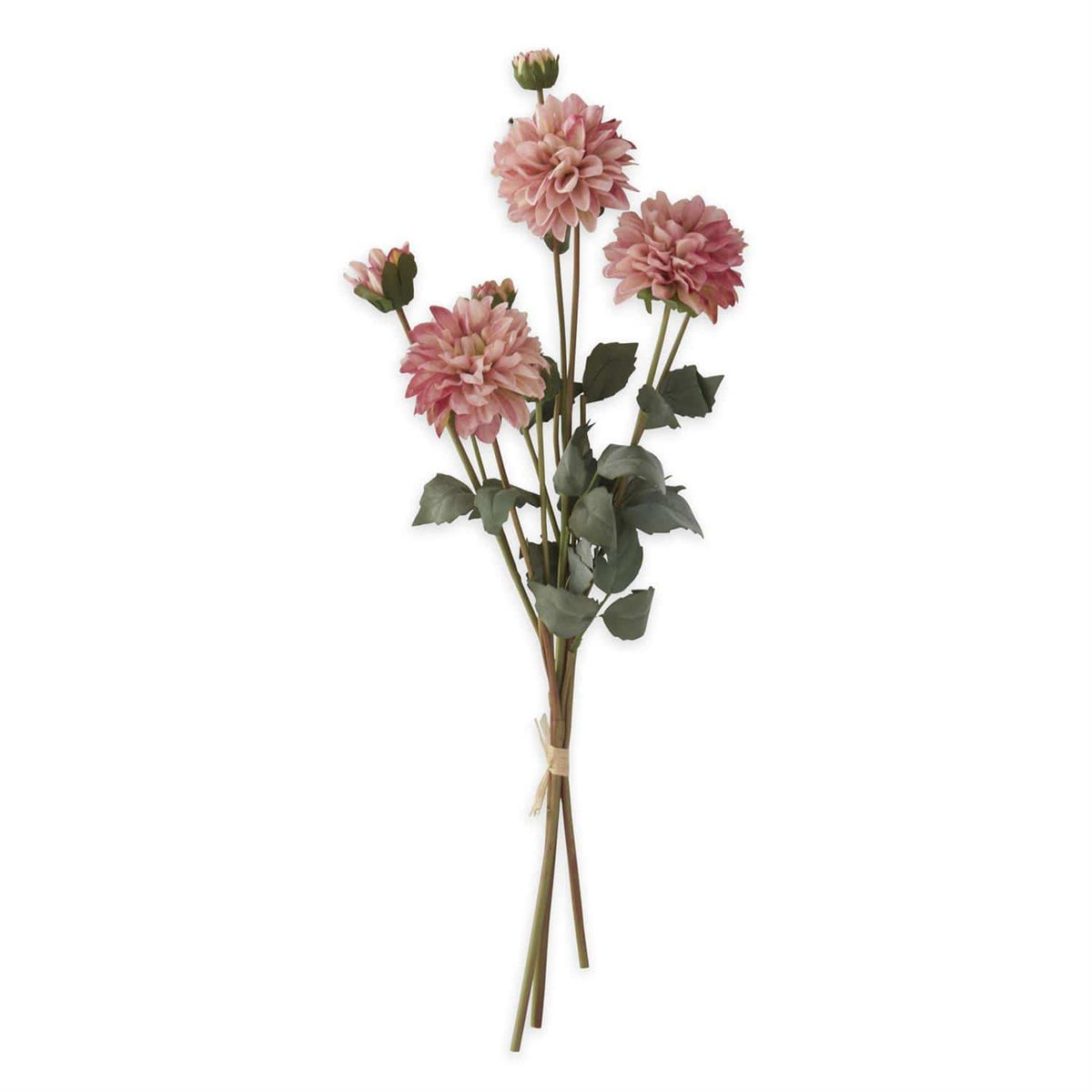 Dusty Pink Faux Dried Dahlia Bundle 23" - Set of 3 Artificial Flower Stems
