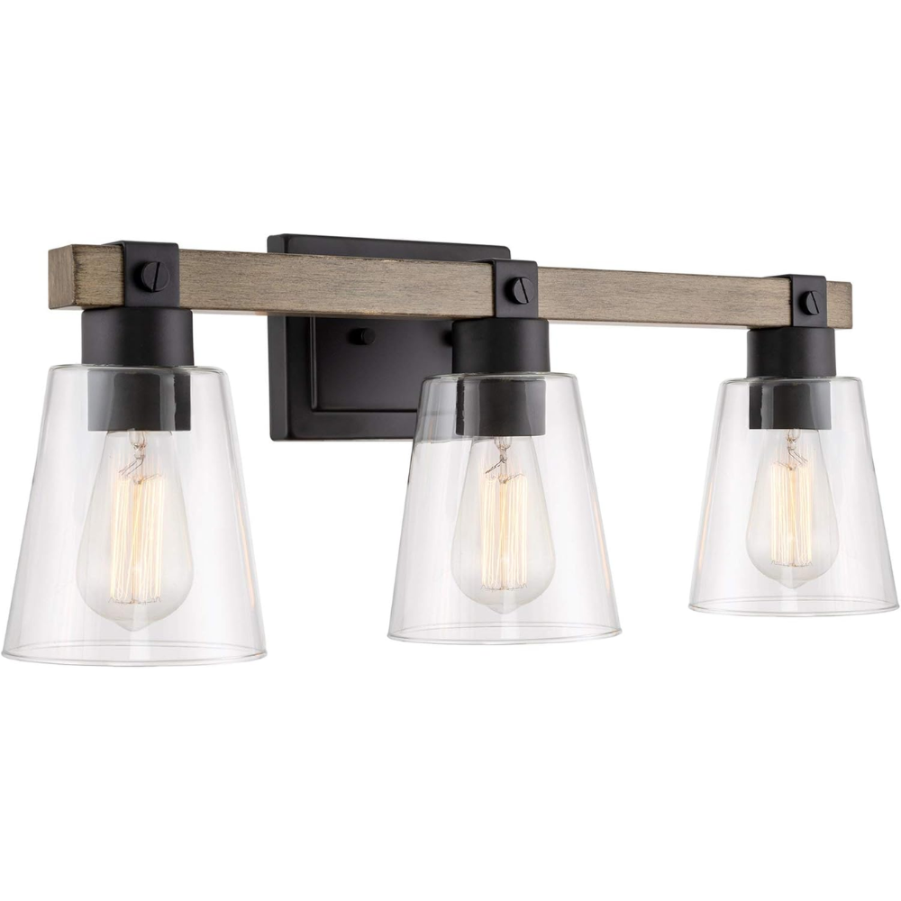 Applique de salle de bain style ferme, 3 lumières, 23"