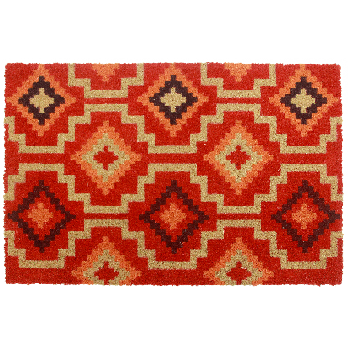 Zerbino in fibra di cocco Lhasa Kilim - Rosso