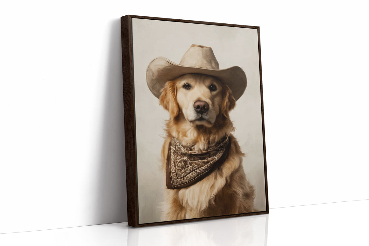 L'audace posizione di un cowboy canino