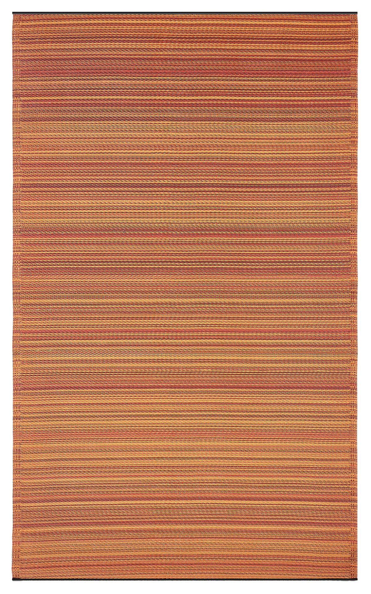 Cancun - Terracotta Striped Outdoor Rug for Patio