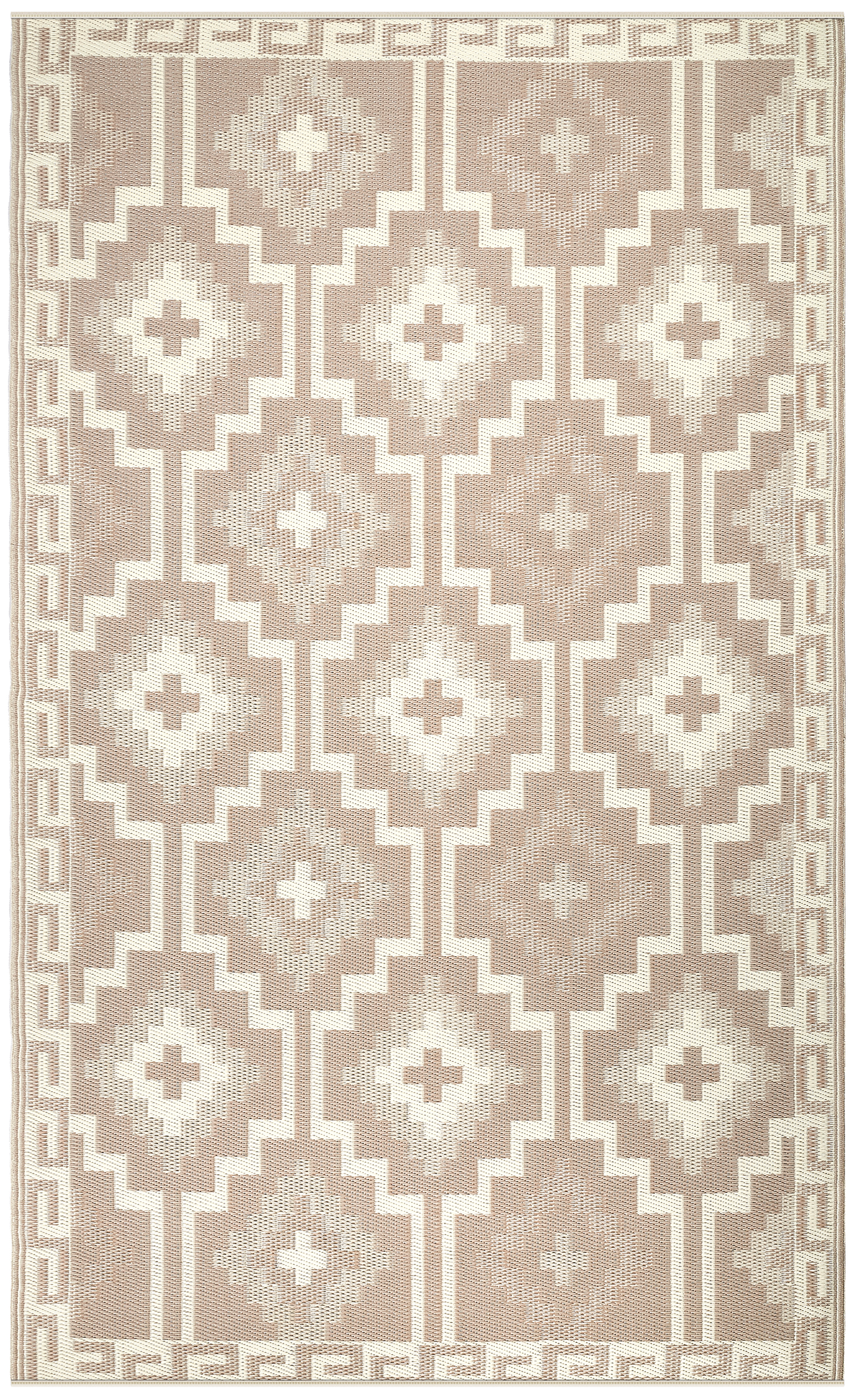 Lhasa - Mocha Geometric Outdoor Rug for Patio