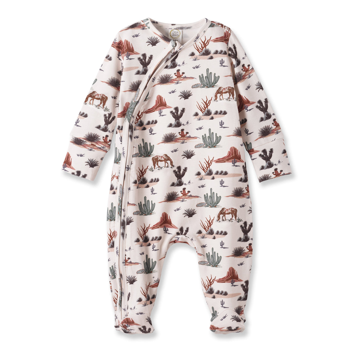 Cactus Trails Bamboo Zipper Romper