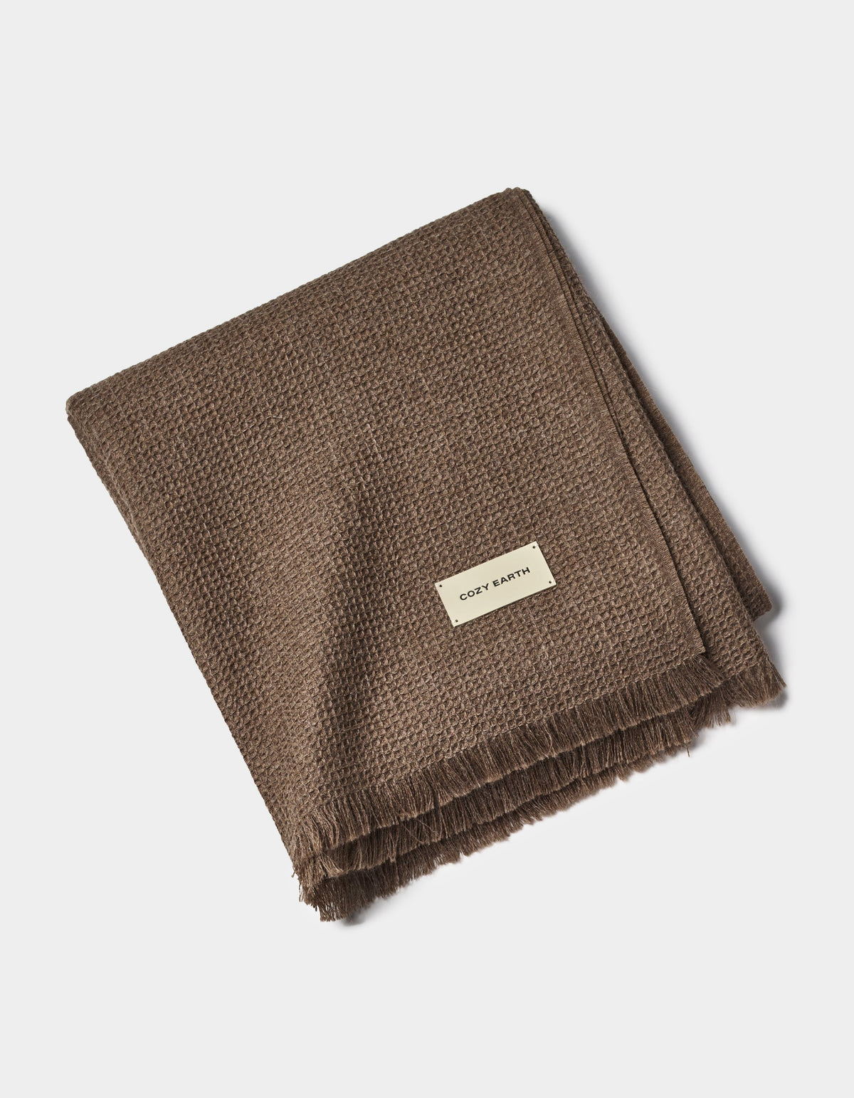 Plaid en alpaga nid d'abeille