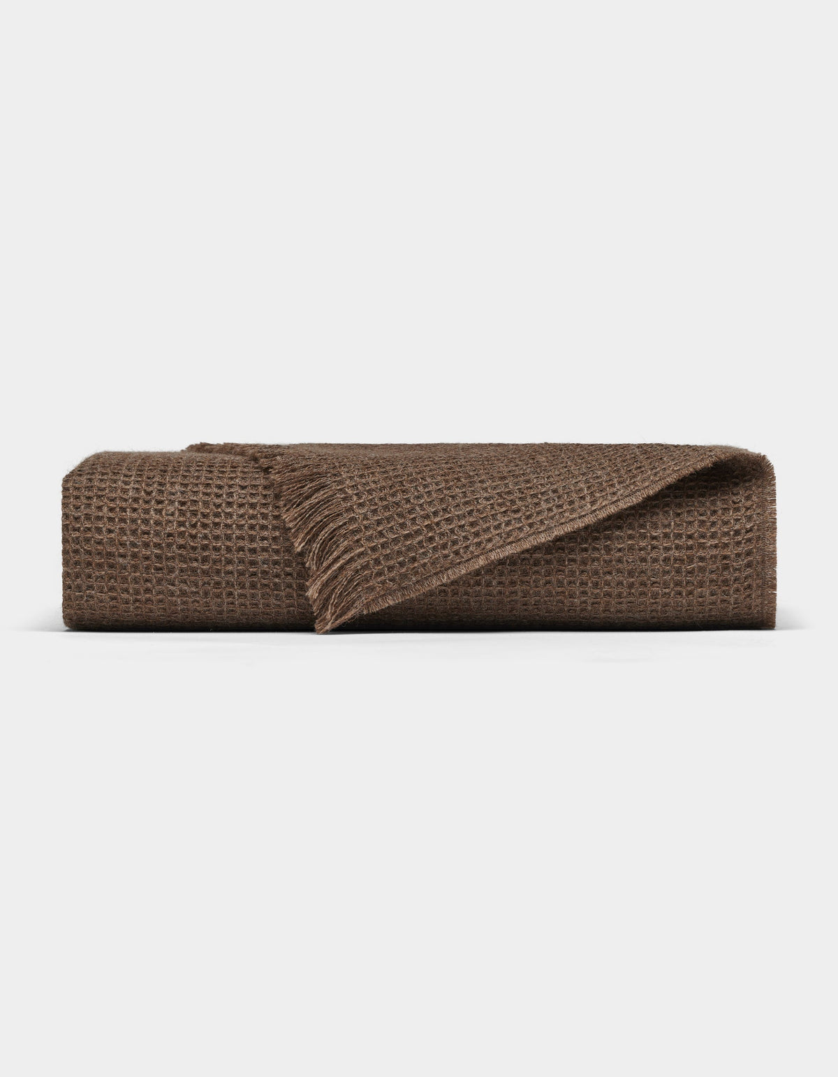 Plaid en alpaga nid d'abeille