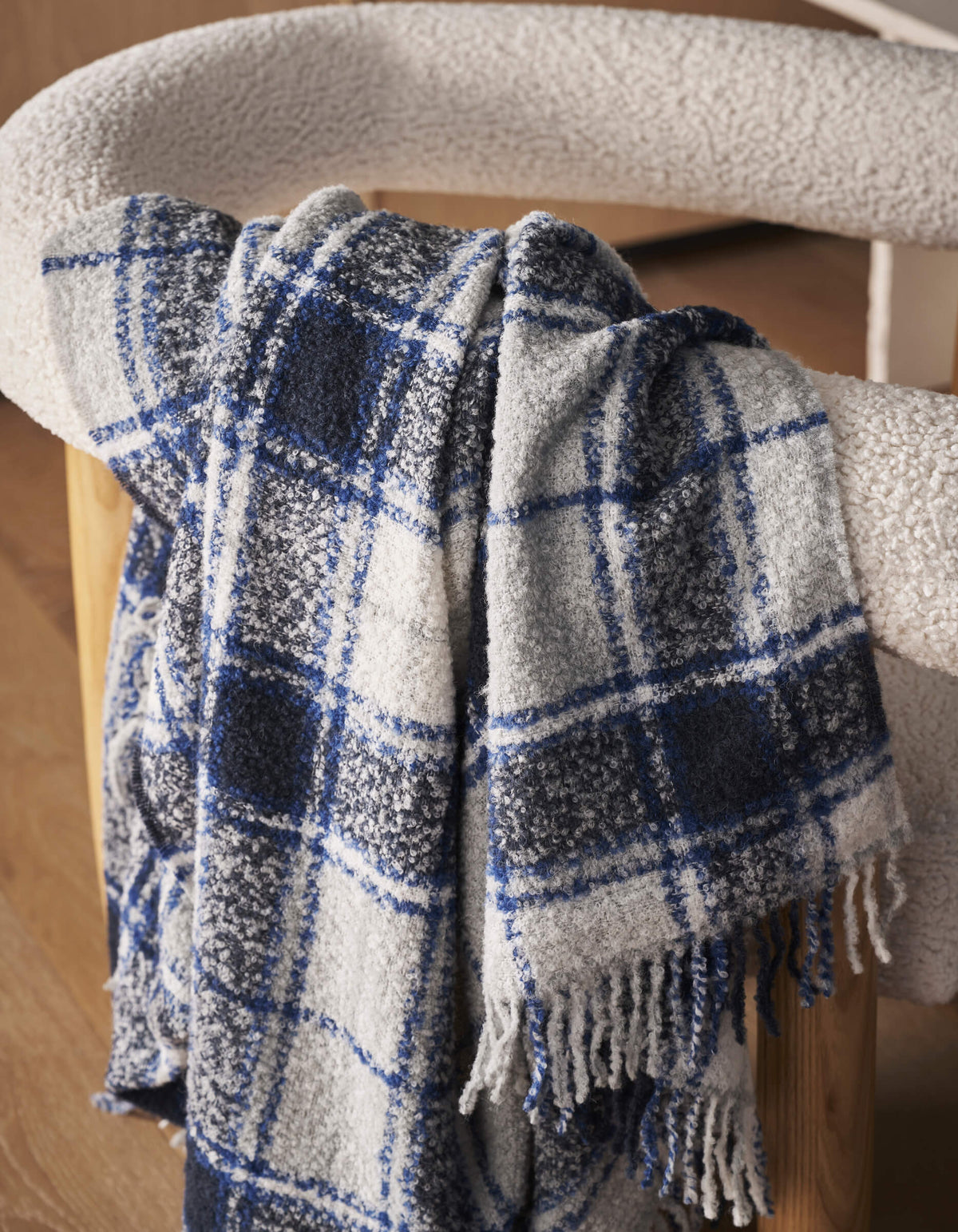 Plaid in bouclé di alpaca