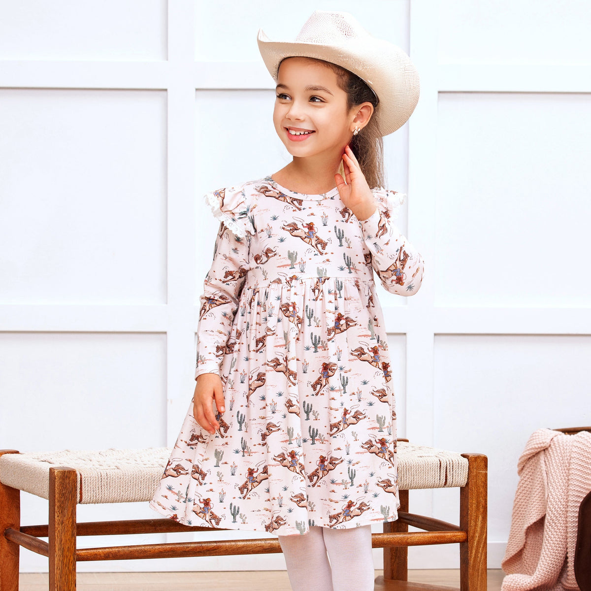 Prairie Princess Girl's Western Cowgirl Bamboo Dress 4T