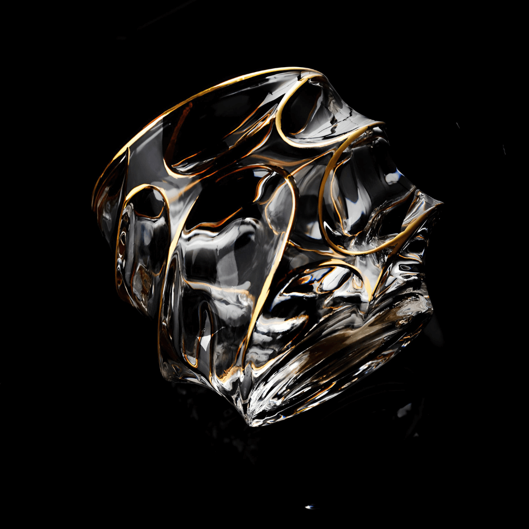 Verre à whisky en cristal japonais Gold Line Storm