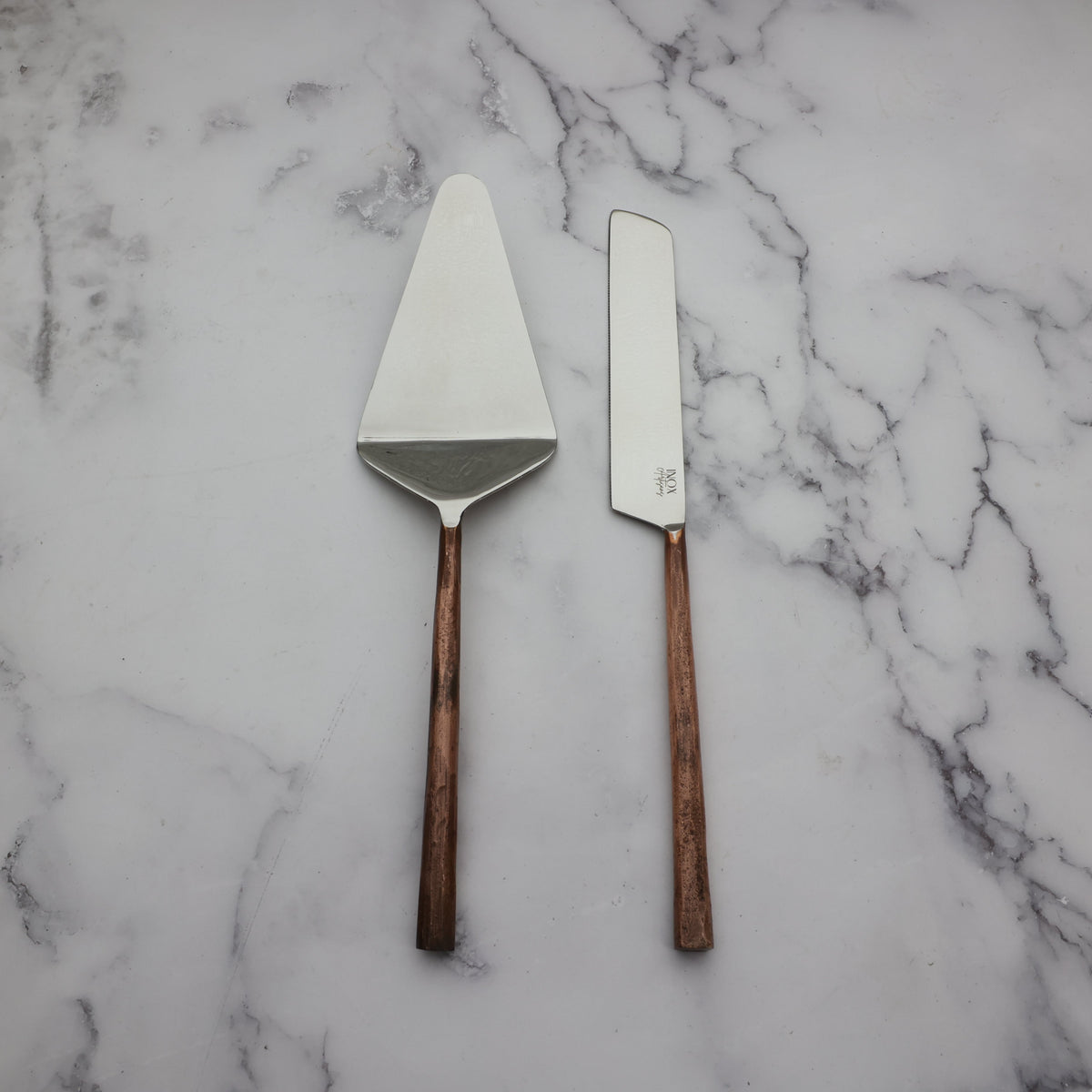 Ensemble 2 pièces de service à gâteau Sundance