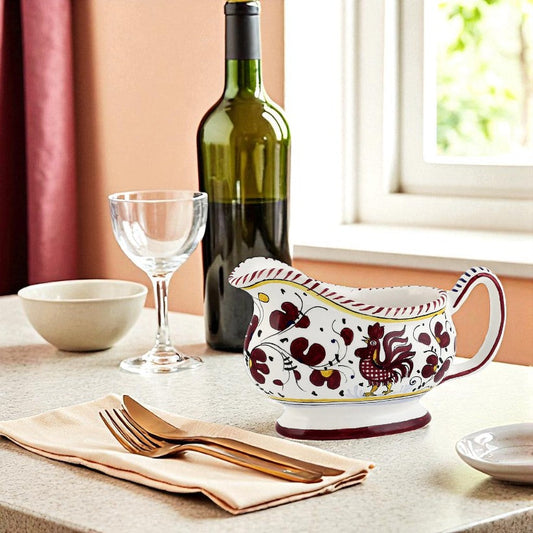 ORVIETO RED ROOSTER: Gravy Sauce boat