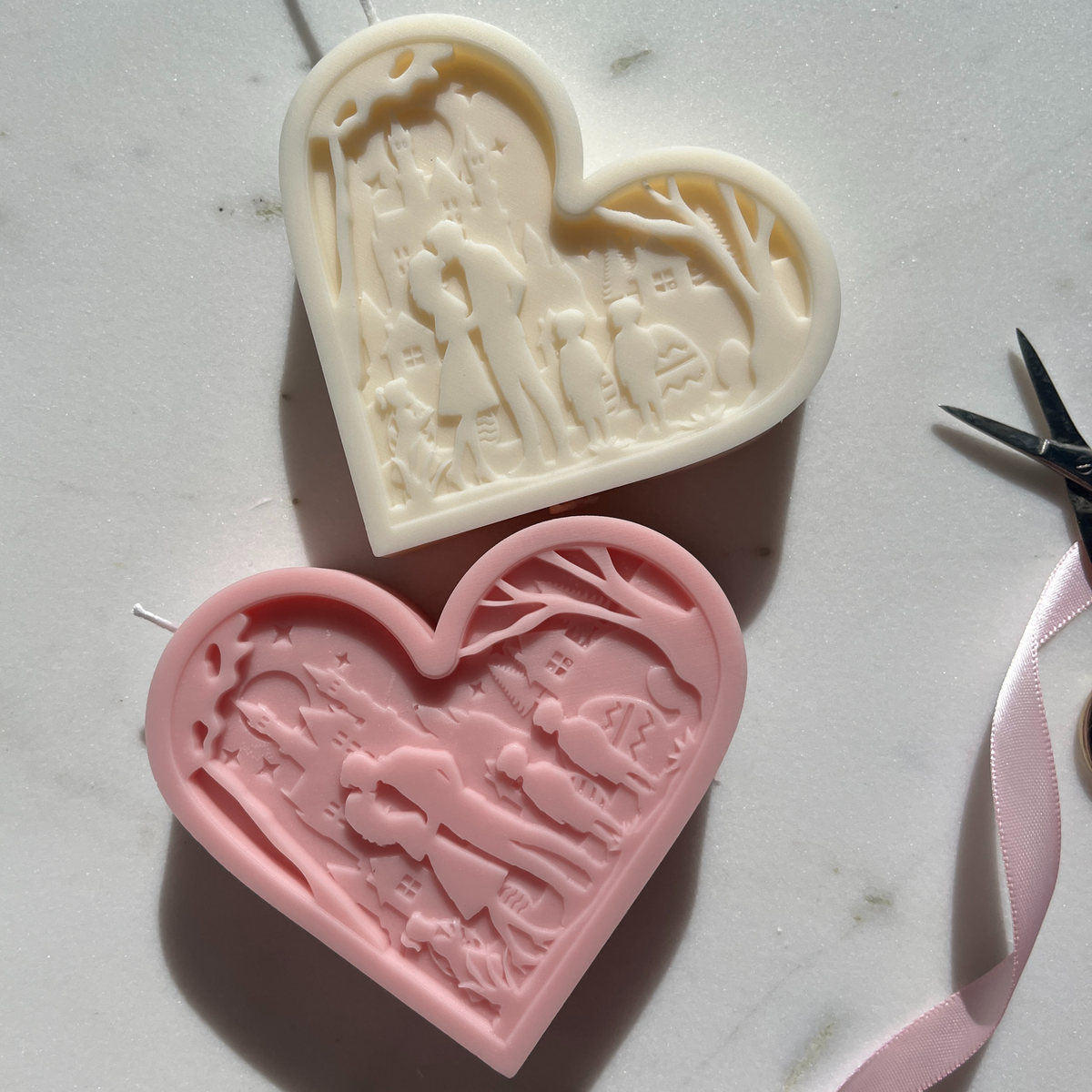 Bougie silhouette de couple, bougie cadeau pour la Saint-Valentin