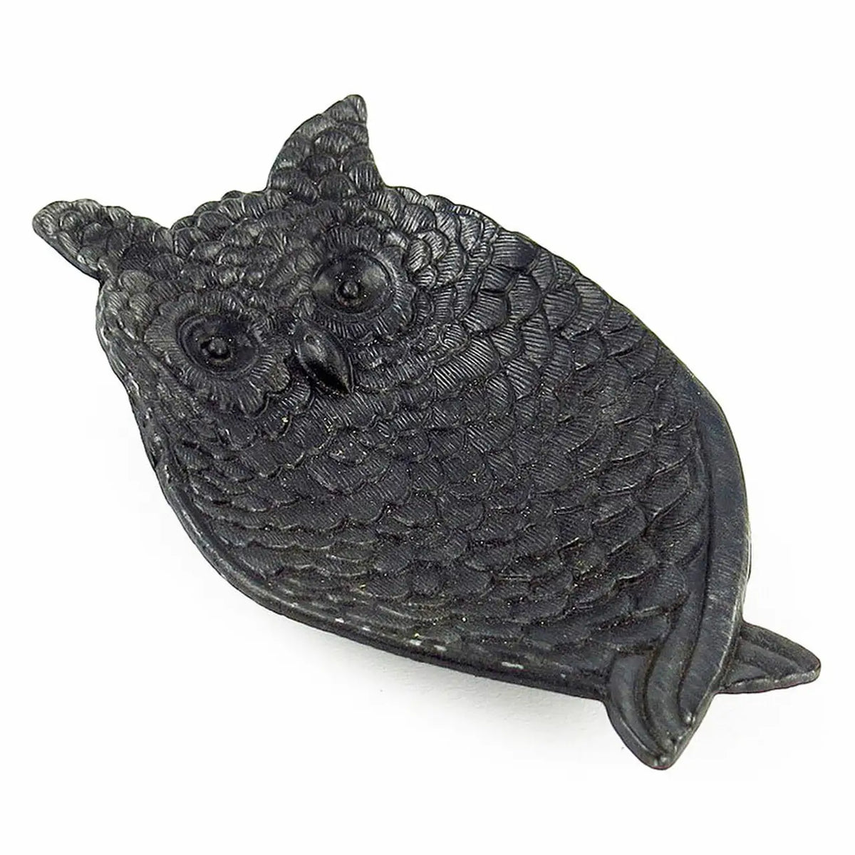Pewter Owl Jewelry/Coin Tray in Black