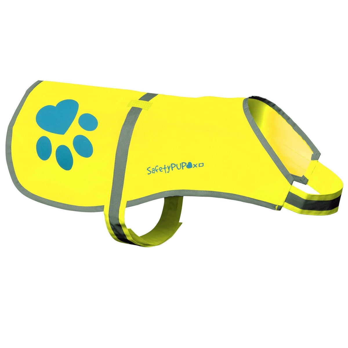 Gilet di sicurezza riflettente per cani ad alta visibilità, taglia S, torace 62 cm x collo 43 cm, giallo